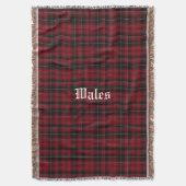 Pride van Wales Tartan Pset Custom Throw Blanket Deken (Voorkant Verticaal)