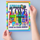 Pride | Verspreid Liefde Niet Haat Flyer (Hand)