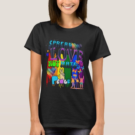Pride | Verspreid Liefde Niet Haat T-shirt (Voorkant)
