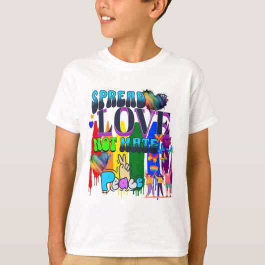 Pride | Verspreid Liefde Niet Haat T-shirt (Voorkant)