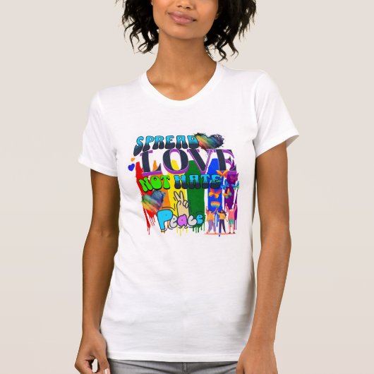 Pride | Verspreid Liefde Niet Haat T-shirt (Voorkant)