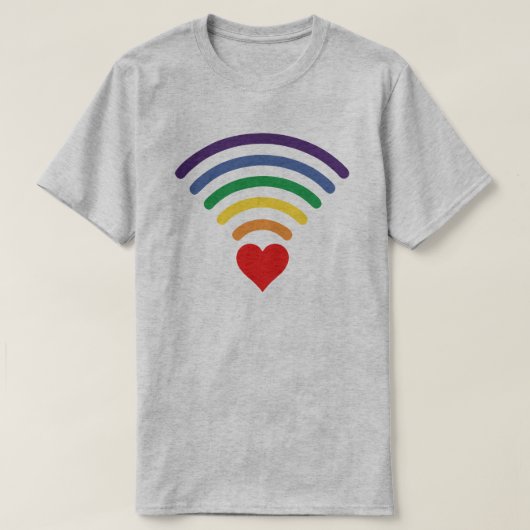 PRIDE VIBE RAINBOW WIFI T-SHIRT (Design voorkant)