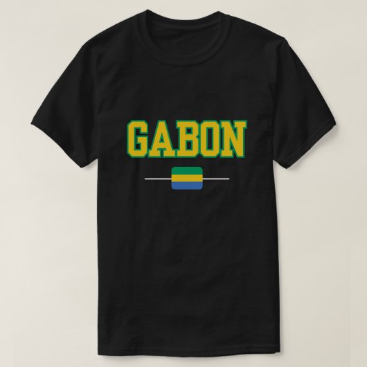 Pride Vibrant Gabon Vlag T-shirt (Design voorkant)