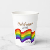 Pride vieren Papieren bekertje Bekers (Achterkant)