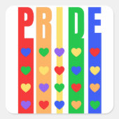 Pride Vierkante Sticker (Voorkant)