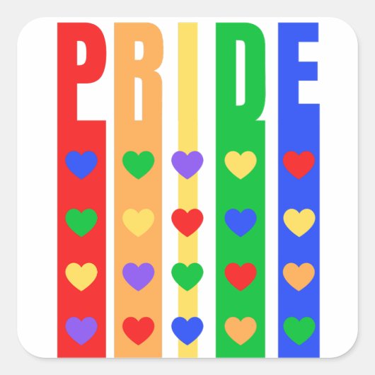Pride Vierkante Sticker (Voorkant)