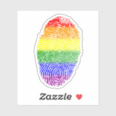 Pride-vingerafdruk Sticker (Vel)
