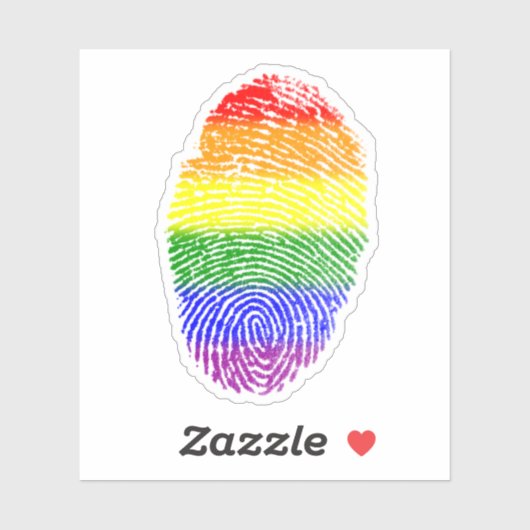 Pride-vingerafdruk Sticker (Vel)