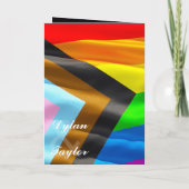 Pride Vlag Bold Typografie Vouw Huwelijksprogramma Programma (Achterkant)