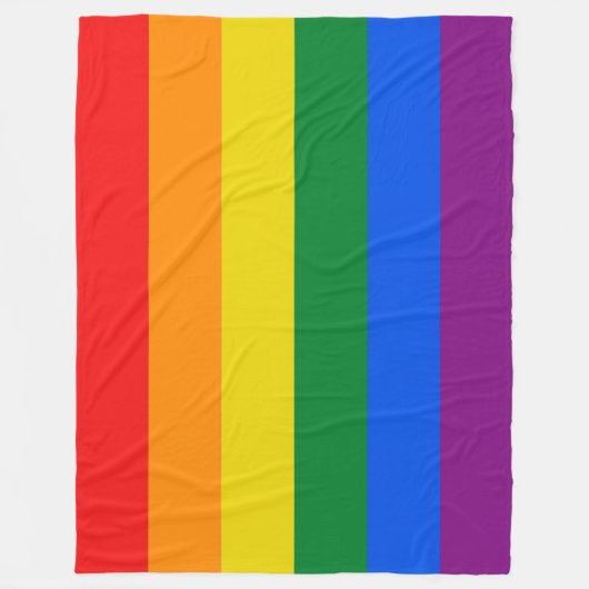 Pride vlag kleuren strepen venster cling fleece deken (Voorkant)