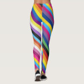Pride vlag Kleurenbandpatroon Leggings (Achterkant)