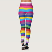 Pride vlag Kleurstrepes Leggings (Achterkant)