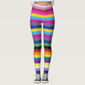 Pride vlag Kleurstrepes Leggings (Voorkant)
