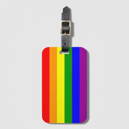 Pride Vlag LGBTQIA+ Bagagelabel (Voorkant (verticaal))