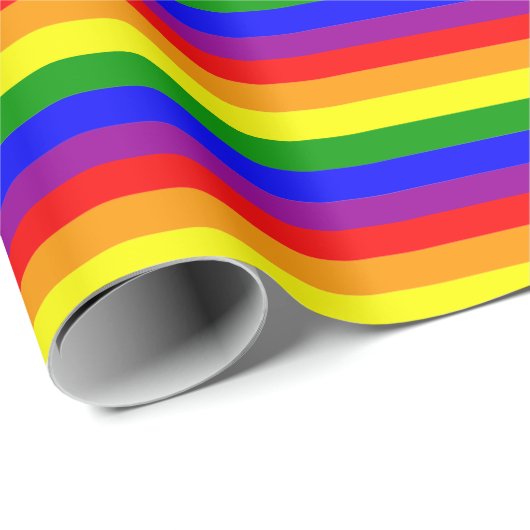 Pride Vlag LGBTQIA+ Regenboog Kleuren Cadeaupapier (Rol Hoek)