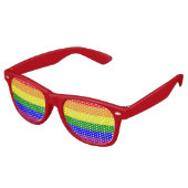 Pride Vlag LGBTQIA+ Regenboog Kleuren Retro Zonnebril (Gekanteld)