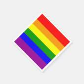 Pride Vlag LGBTQIA+ Regenboog Kleuren Servet (Hoek)