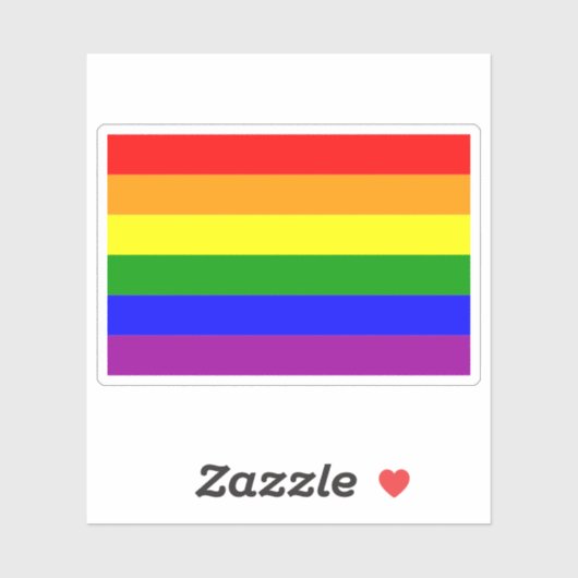 Pride Vlag LGBTQIA+ Regenboog Kleuren Sticker (Vel)