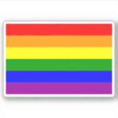 Pride Vlag LGBTQIA+ Regenboog Kleuren Sticker (Voorkant)