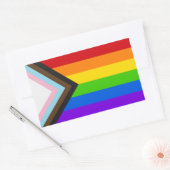 Pride Vlag Liefde Rechthoekige Sticker (Envelop)