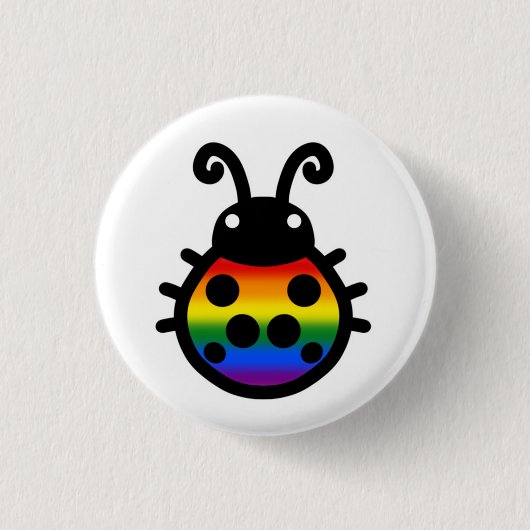 Pride Vlag Lieveheersbeestje Speld Badge Ronde Button 3,2 Cm (Voorkant)