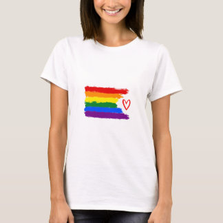 Pride vlag met hart t-shirt