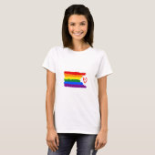 Pride vlag met hart t-shirt (Voorkant volledig)