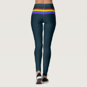 Pride vlag regenboog aangepaste Leggings diep blau (Achterkant)