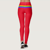 Pride vlag regenboog aangepaste Leggings rood (Achterkant)