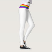 Pride vlag regenboog aangepaste Leggings wit (Rechts)