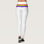 Pride vlag regenboog aangepaste Leggings wit (Achterkant)