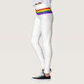 Pride vlag regenboog aangepaste Leggings wit (Links)