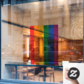 Pride vlag regenboog kleuren strepen raam klemmen raamsticker (Cafe Raam)