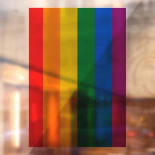 Pride vlag regenboog kleuren strepen raam klemmen raamsticker (Vel 2)