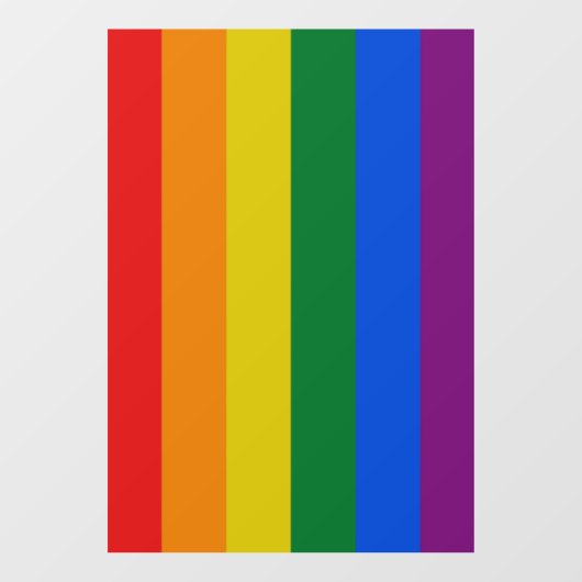 Pride vlag regenboog kleuren strepen raam klemmen raamsticker (Vel)