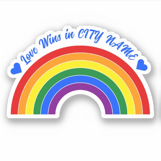 Pride Vlag Regenboog Sticker (Voorkant)