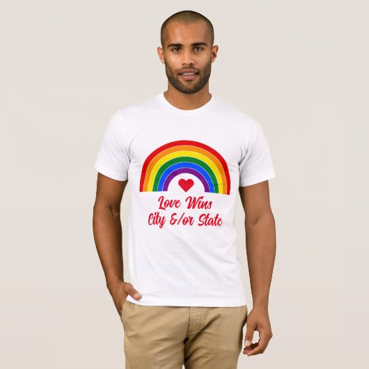 Pride Vlag Regenboog T-shirt (Voorkant volledig)