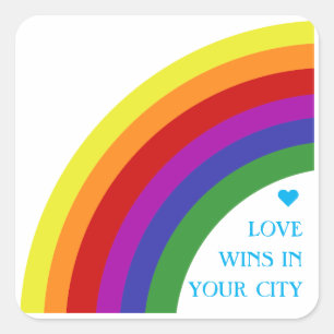 Pride Vlag Regenboog Vierkante Sticker