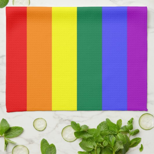 Pride vlag regenbooghanddoek theedoek (Gevouwen)