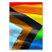 Pride Vlag Typografie Bruiloft Custom Kaart (Achterkant)