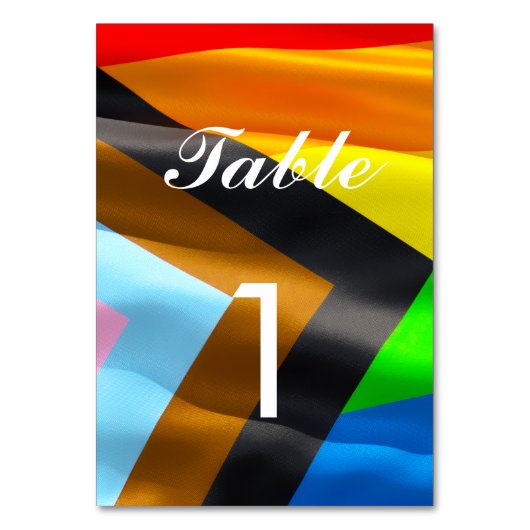 Pride Vlag Typografie Bruiloft Custom Kaart (Voorkant)