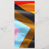 Pride-vlag typografie huwelijksdiner menu (Voorkant)