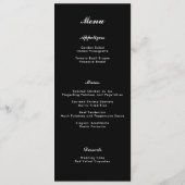 Pride-vlag typografie Zwarte huwelijksdiner Menu (Achterkant)