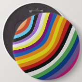 Pride-vlagkleuren Ronde Button 6,0 Cm (Voorkant /achterkant)