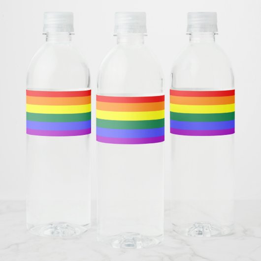 Pride-vlagregenboog Waterfles Etiket (Flessen)