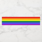 Pride-vlagregenboog Waterfles Etiket (Enkel label)