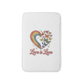 Pride Vlinder Hart Liefde Is Liefde Shirt Ontwerp_ Badmat (Voorkant Verticaal)