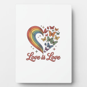 Pride Vlinder Hart Liefde Is Liefde Shirt Ontwerp_ Fotoplaat