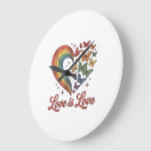 Pride Vlinder Hart Liefde Is Liefde Shirt Ontwerp_ Grote Klok (Hoek)