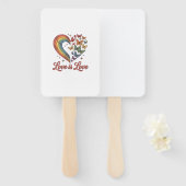 Pride Vlinder Hart Liefde Is Liefde Shirt Ontwerp_ Handwaaier (Voorkant en achterkant)